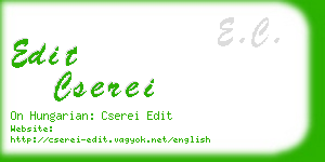 edit cserei business card